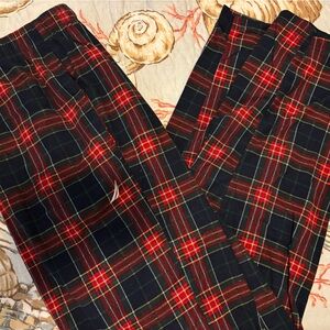 Nautica Red and Green Plaid Sleepwear Pants